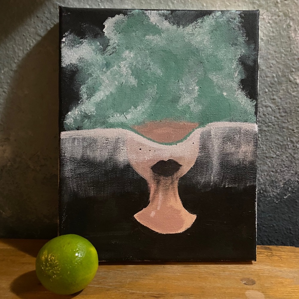 Hand painted acrylic canvas painting